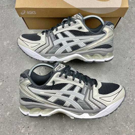 Asics Kayano 14's Obsidian Cement Grey